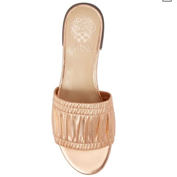 NWOT Vince Camuto‎ Nanita Metallic Rose Gold Sandals Size 9M - Picture 1 of 6